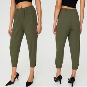 Babaton Dexter Pants in Mossy Green | Aritzia | Size S